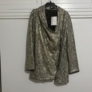 Stella and Dot Metallic Tweed Moto Jacket